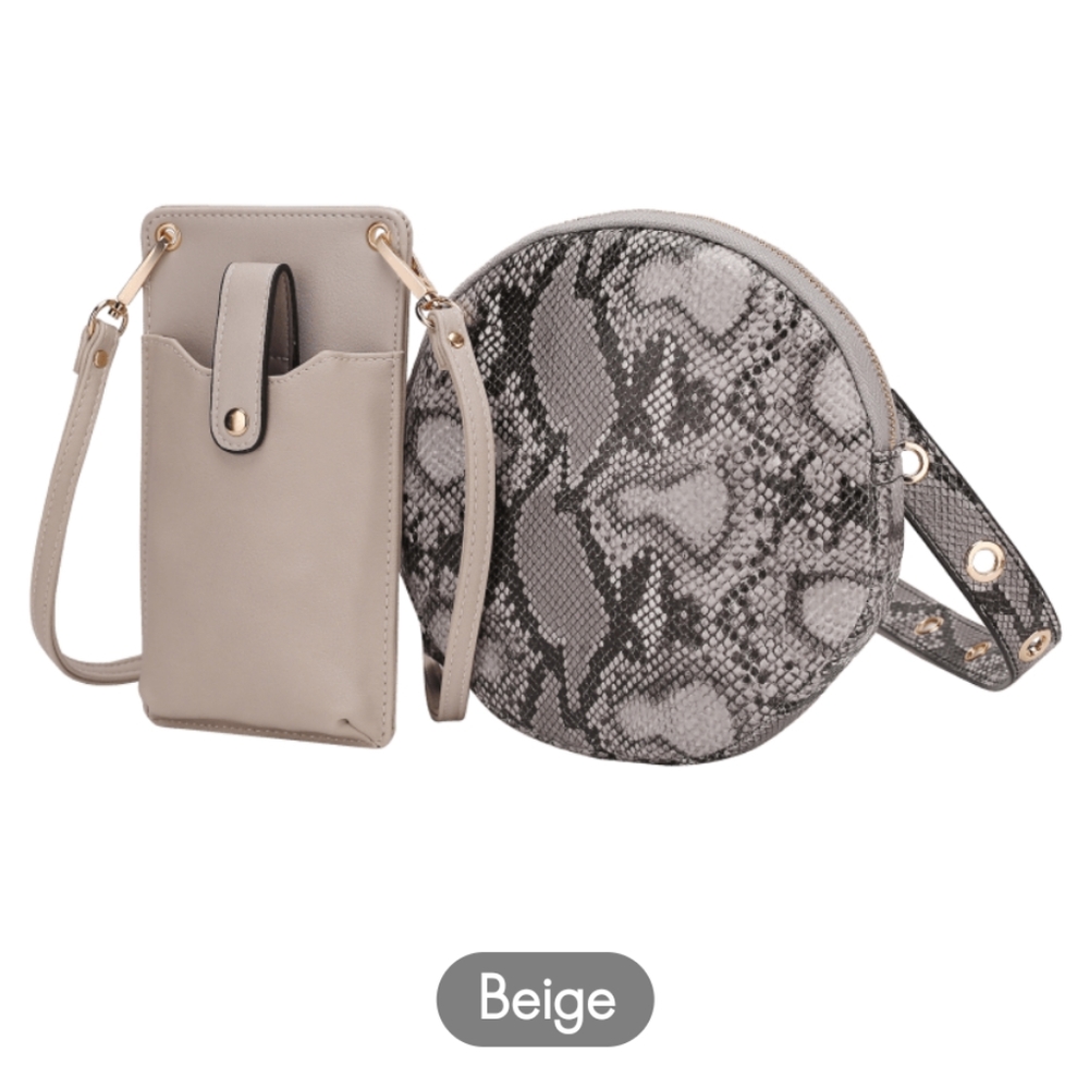 MKF Collection Hailey Smartphone Convertible Crossbody Bag - 2 piece set